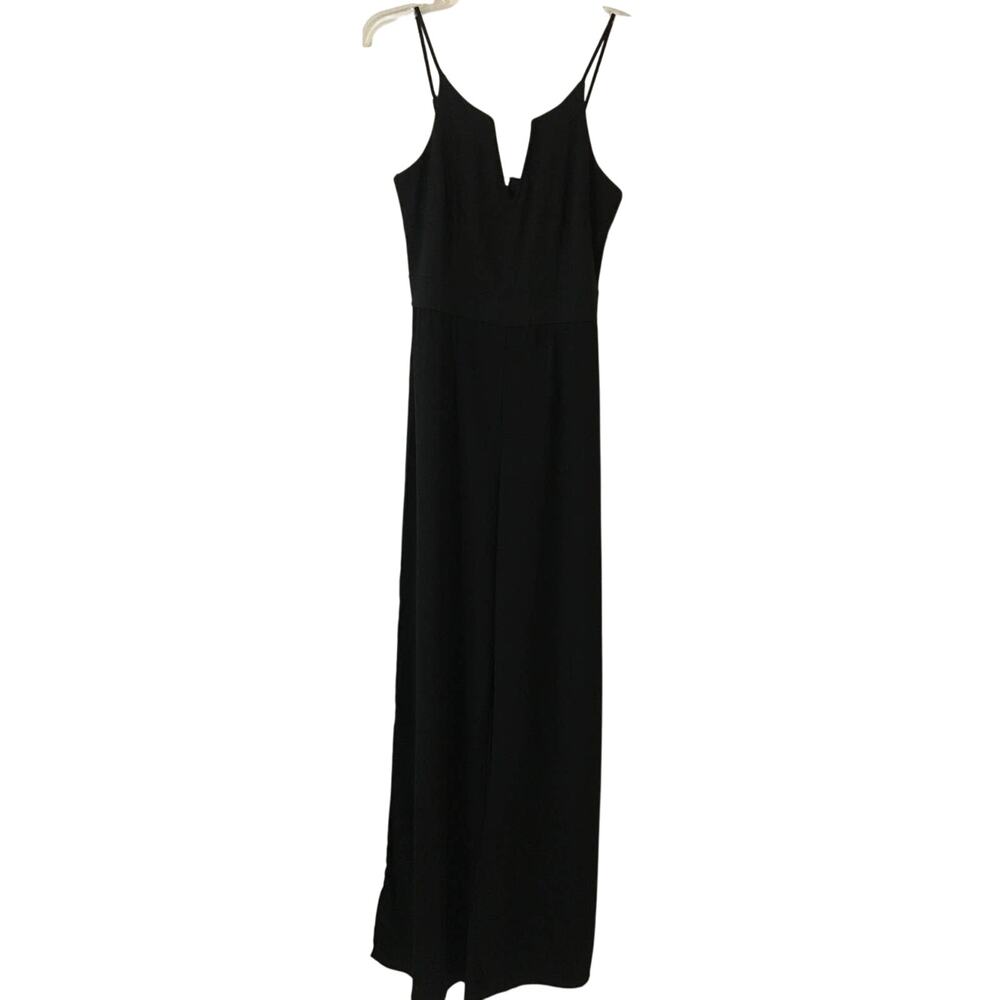 One Clothing XS Black Jumper Pantsuit Spaghetti Straps V-neck Empire Waist
